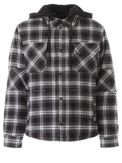 Shop Off-white Padded Flannel Check In Black