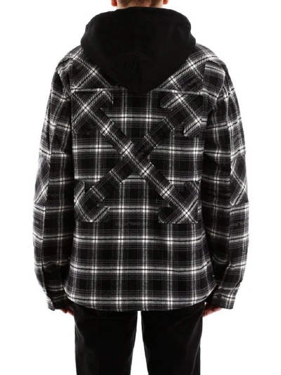 Shop Off-white Padded Flannel Check In Black