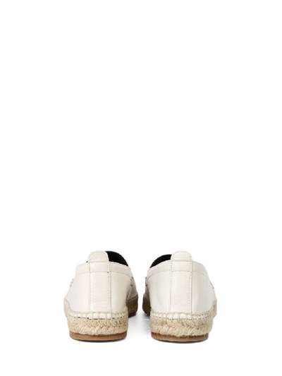 Shop Loewe Leather Espadrilles White