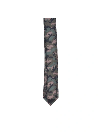 Shop Valentino Camuflage Tie In Green