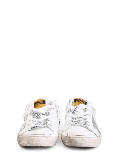 Shop Golden Goose Superstar Sneaker Glitter In White