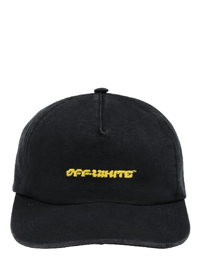 Shop Off-white Disrupted Logo Hat In Black