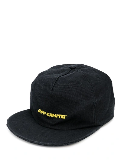 Shop Off-white Disrupted Logo Hat In Black