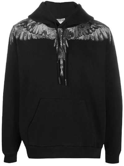 Shop Marcelo Burlon County Of Milan Hoodie Wing Black