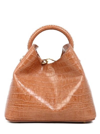 Shop Elleme Baozi Croco Bag In Beige