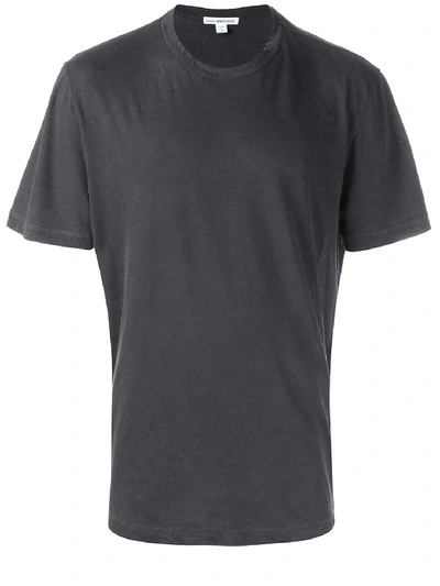 Shop James Perse Cotton T-shirt Gray In Grey