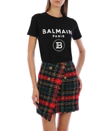 Shop Balmain T-shirt Logo Black