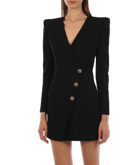 Shop Balmain Black Mini Dress