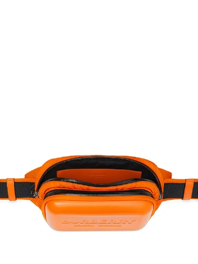 Shop Burberry Nylon Belt Bag Orange