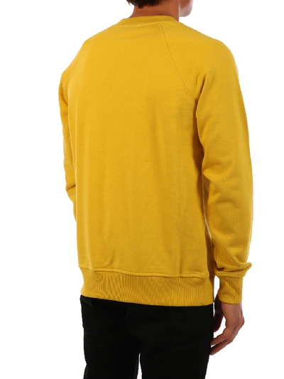 Shop Balmain Sweatshirt Logo Yellow