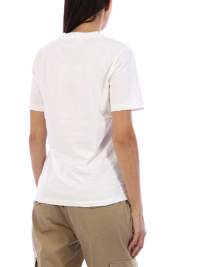 Shop Loewe Anagram Brooch Print T-shirt In White