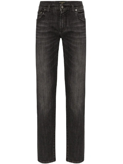 Shop Dolce & Gabbana Jeans Skinny Stretch In Black