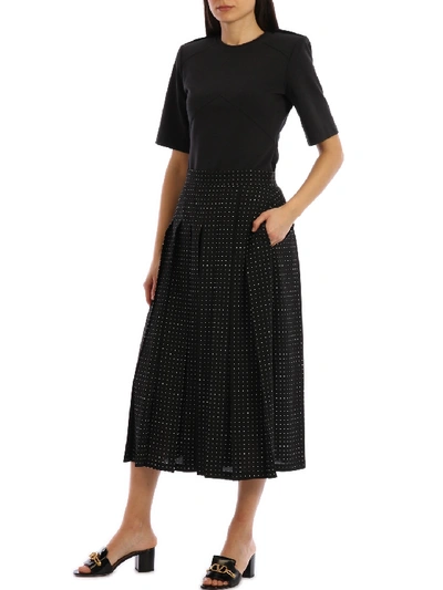 Shop Max Mara Trousers Skirt Polka Dots In Black