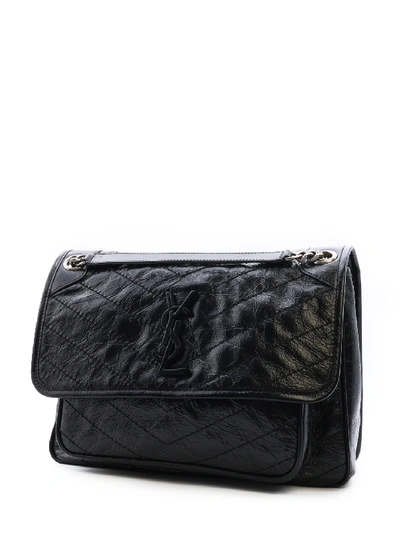 Shop Saint Laurent Niki Medium Bag In Black