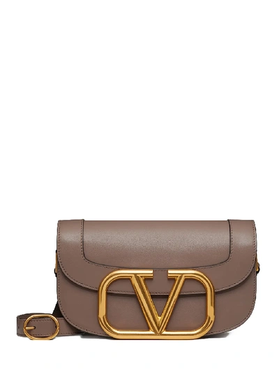 Shop Valentino Supervee Shoulder Bag In Grey