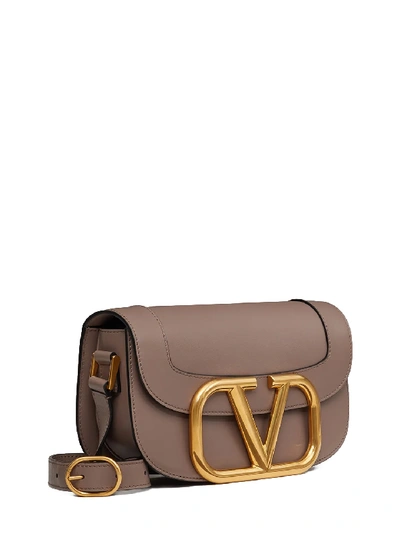 Shop Valentino Supervee Shoulder Bag In Grey