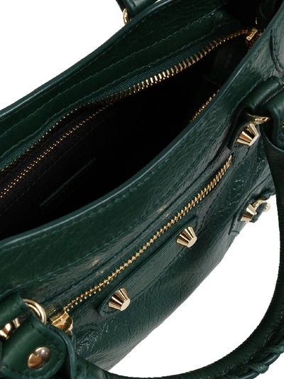 Shop Balenciaga Classic Mini City Bag In Green