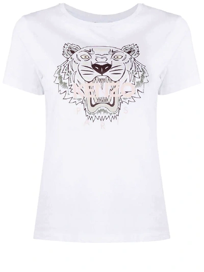 Shop Kenzo T-shirt Tiger White