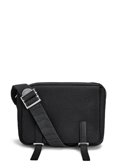 Shop Loewe Military Messenger Bag Xs In Black