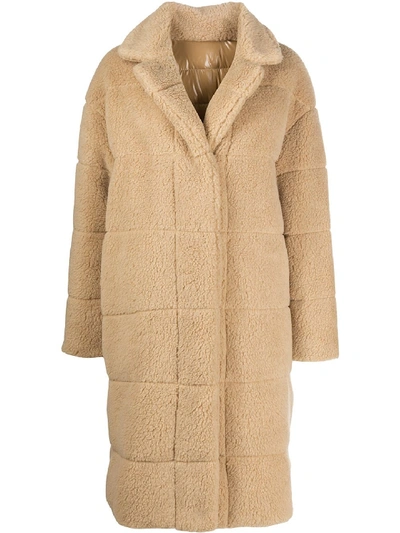 Shop Moncler Reversible Coat In Beige