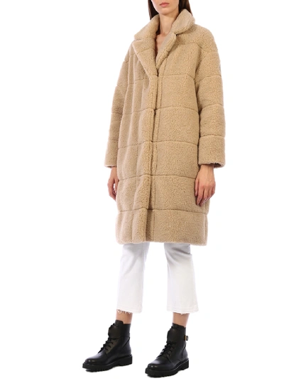 Shop Moncler Reversible Coat In Beige