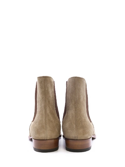 Shop Saint Laurent Chelsea Boots In Beige