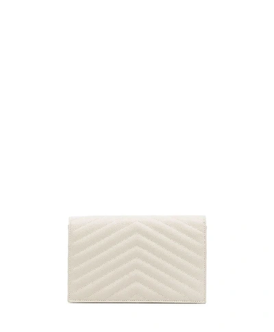 Shop Saint Laurent Envelope Wallet White