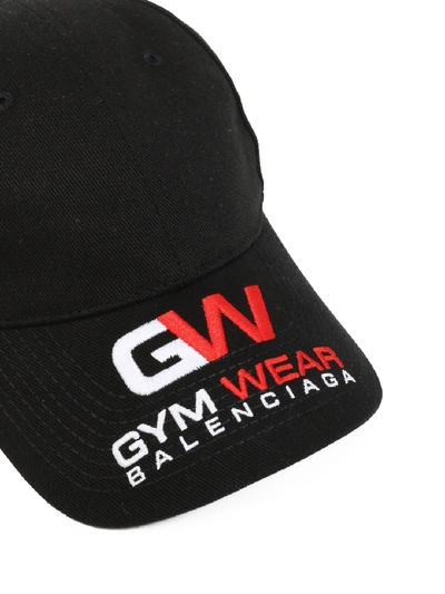 Shop Balenciaga Gym Wear Cap In Black
