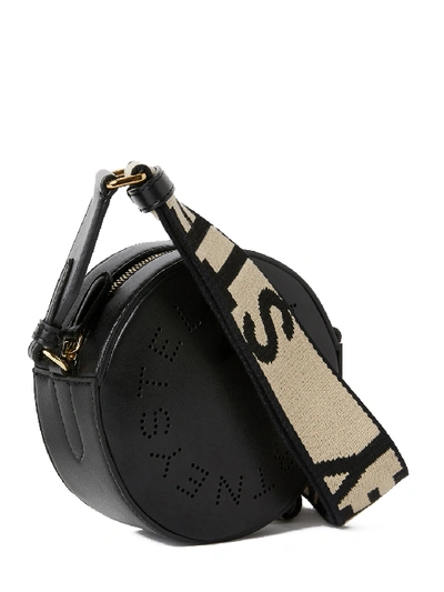 Shop Stella Mccartney Mini Stella Logo Bag In Black