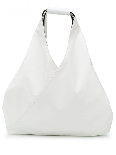 Shop Mm6 Maison Margiela Messenger Handbag In White