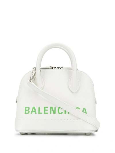 Shop Balenciaga Ville Xxs Aj Tote Bag In White