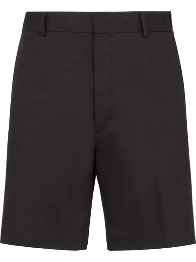 Shop Fendi Logo-patch Bermuda Shorts In Black