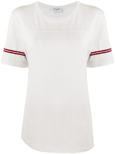 Shop Saint Laurent Logo Print T-shirt In White