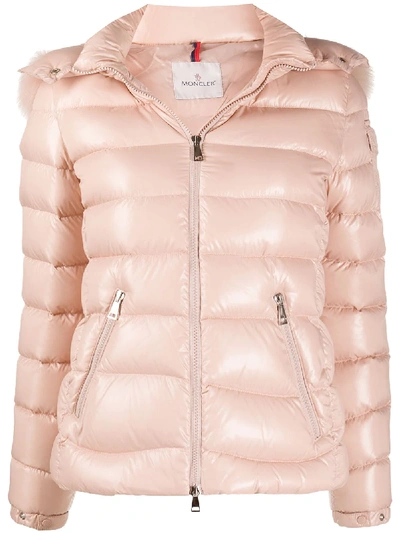 Shop Moncler Badyfur Padded Jacket In Pink