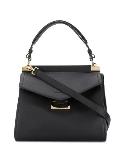 Shop Givenchy Mystic Medium Leather Tote Bag In Black