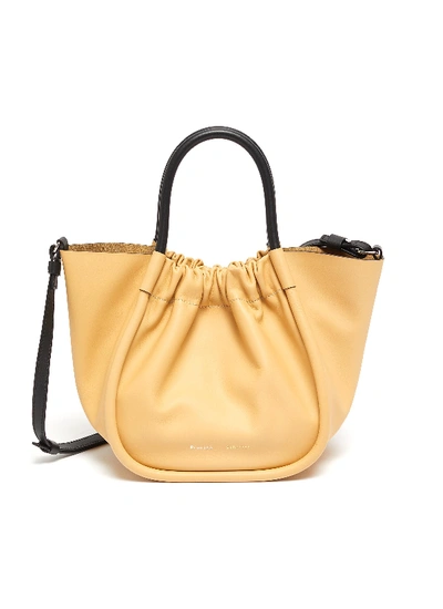 Shop Proenza Schouler Ruched Small Leather Tote In Neutral