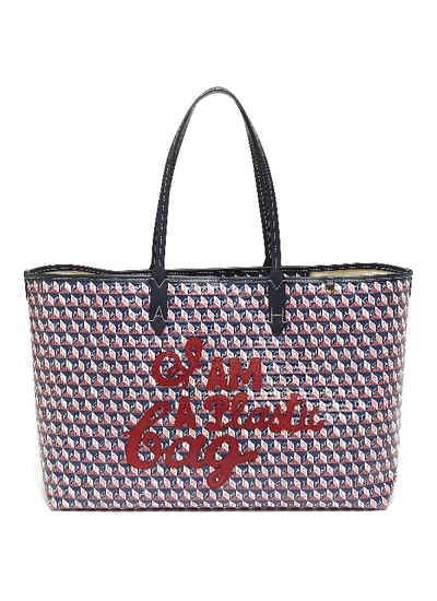 Shop Anya Hindmarch I Am A Plastic Bag Slogan Embroidered Tote Bag