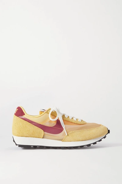 Shop Nike Daybreak Sp Faux Suede And Ripstop Sneakers In Yellow