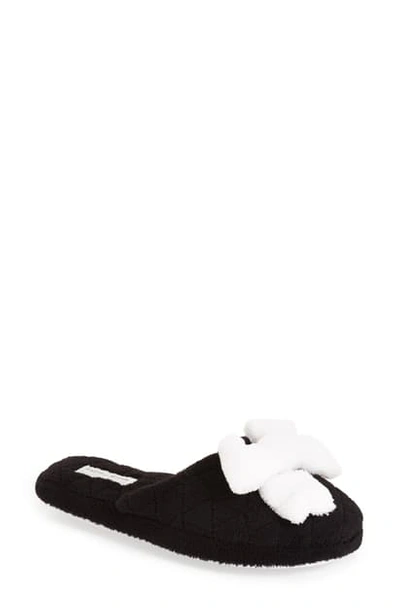 Shop Patricia Green 'bonnie' Bow Slipper In Black/ White