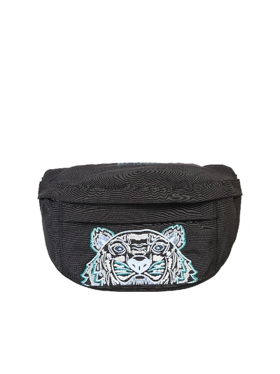Shop Kenzo Embroidered Belt Bag In Black