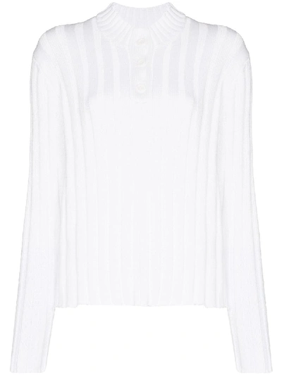 Shop Rta Abigail Ribbed-knit Jumper In White