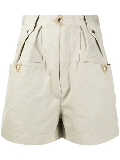 Shop Isabel Marant Étoile High-waist Shorts In Neutrals