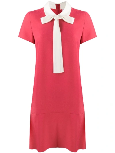Shop Red Valentino Pussybow Shift Dress In Pink