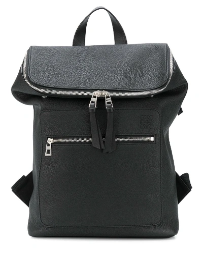 Shop Loewe Goya Leather Backpack In Black