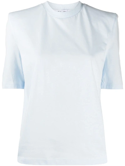 Shop Attico Plain Crew Neck T-shirt In Blue