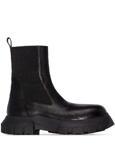 Shop Rick Owens Mega Bozo Tractor Boots In Black