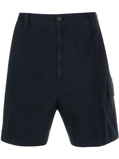 Shop Acne Studios Flap Pocket Bermuda Shorts In Blue