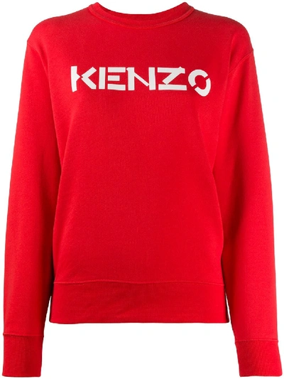 Shop Kenzo Logo-print Sweatshirt In Red