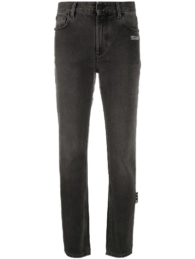 Shop Off-white Classic Straight-fit Jeans In Grey