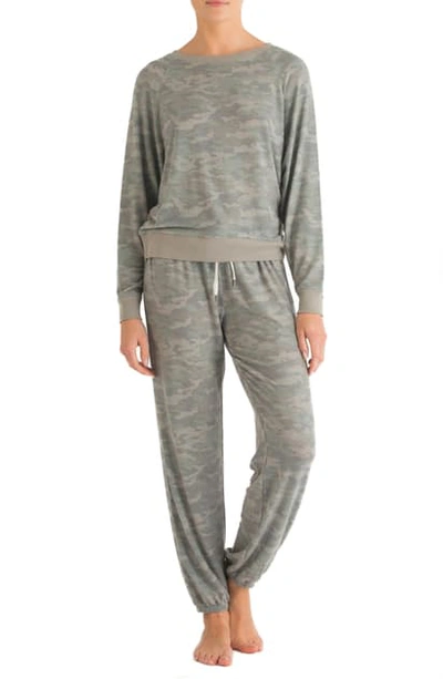 Shop Honeydew Intimates Star Seeker Brushed Jersey Pajamas In Camo